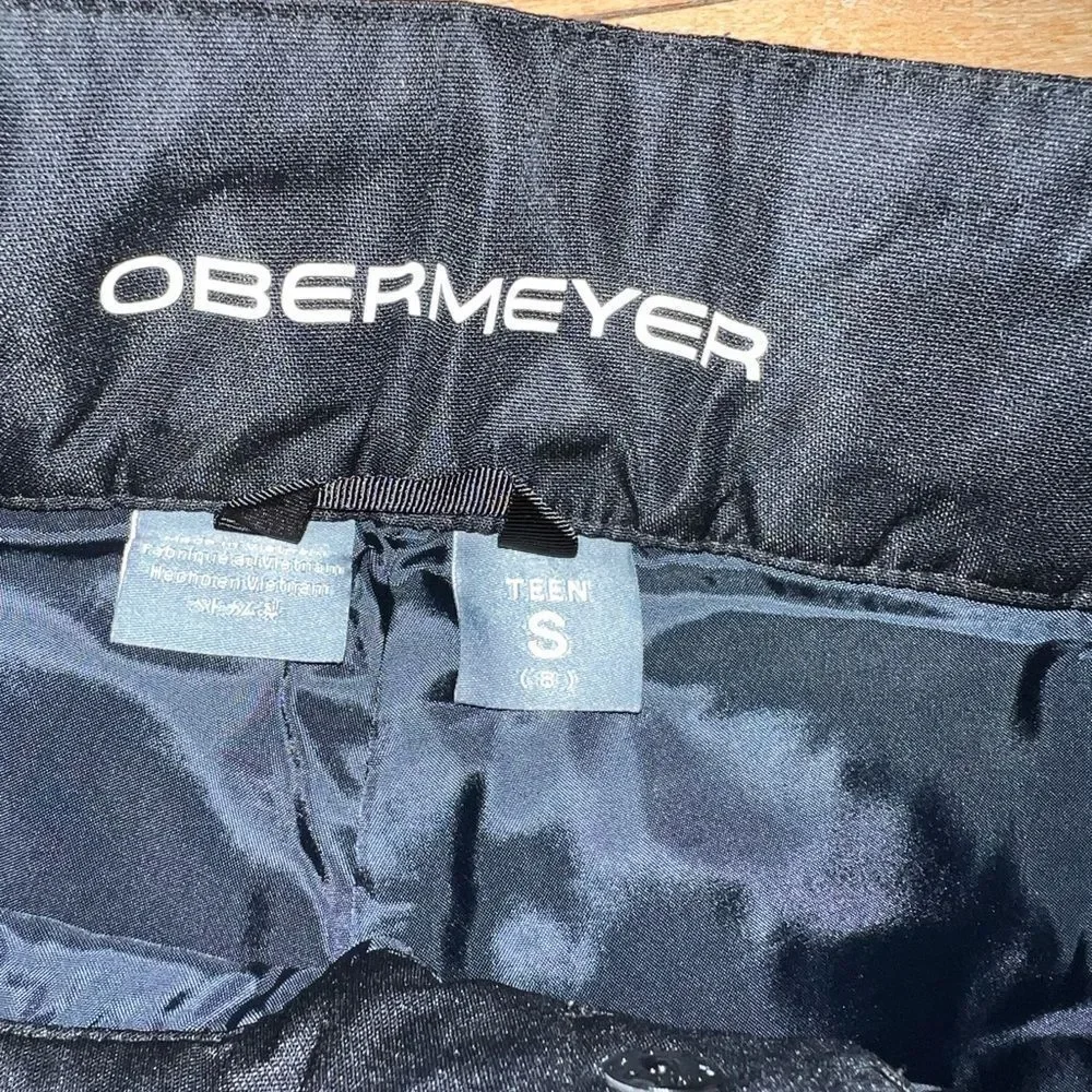 Obermeyer kids size small black snow pants, like new condition.